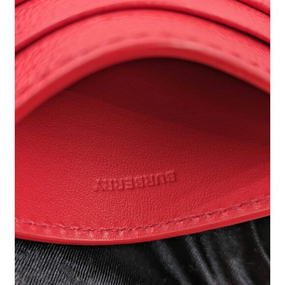 Burberry Sandon Embossed Logo Smooth Leather Card Case Wallet Red - Picture 6 of 9